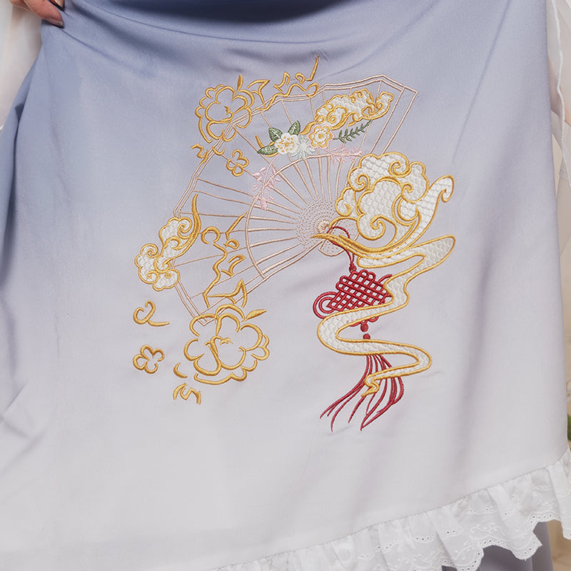 [2-piece set] Design embroidery Chinese retro lolita dress