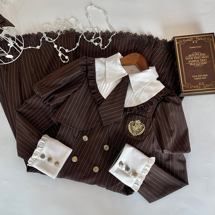 【予約販売】制服風 フェイクレイヤードワンピース