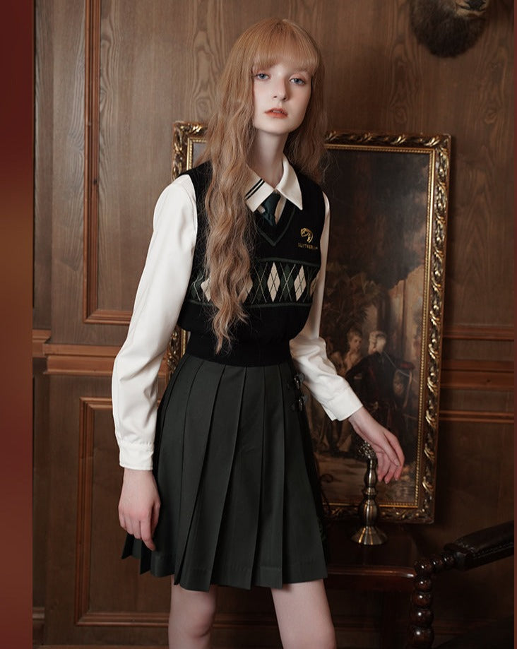 ホグワーツ魔法魔術学校 ライン入り長袖ホワイトブラウス