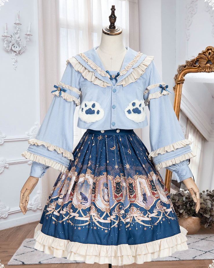 予約販売】パレスプリント 青いスカートセット – ロリータファッション