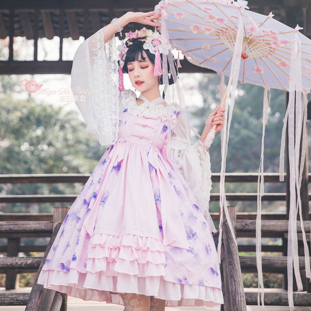 夢みる金魚の華ロリジャンパースカート ヘアアクセサリー付
