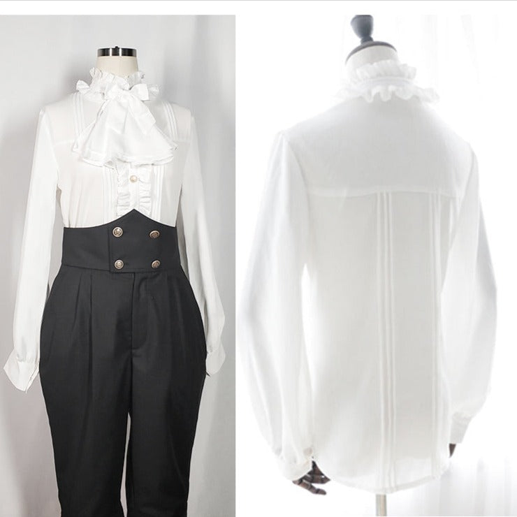 [Pre-order] Holy academy Frill Tie Blouse [20% off when you buy together and enter coupon]