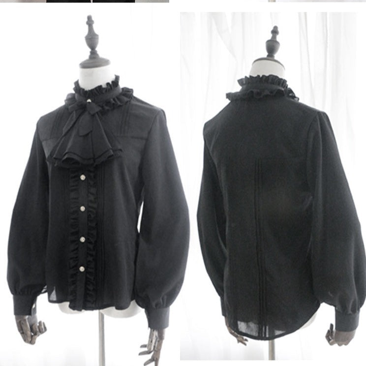 [Pre-order] Holy academy Frill Tie Blouse [20% off when you buy together and enter coupon]