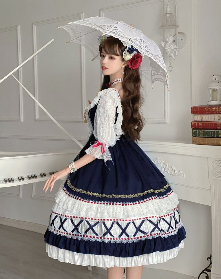 白雪姫風 ふんわりレトロ ロリータ ドレス – ロリータファッション通販