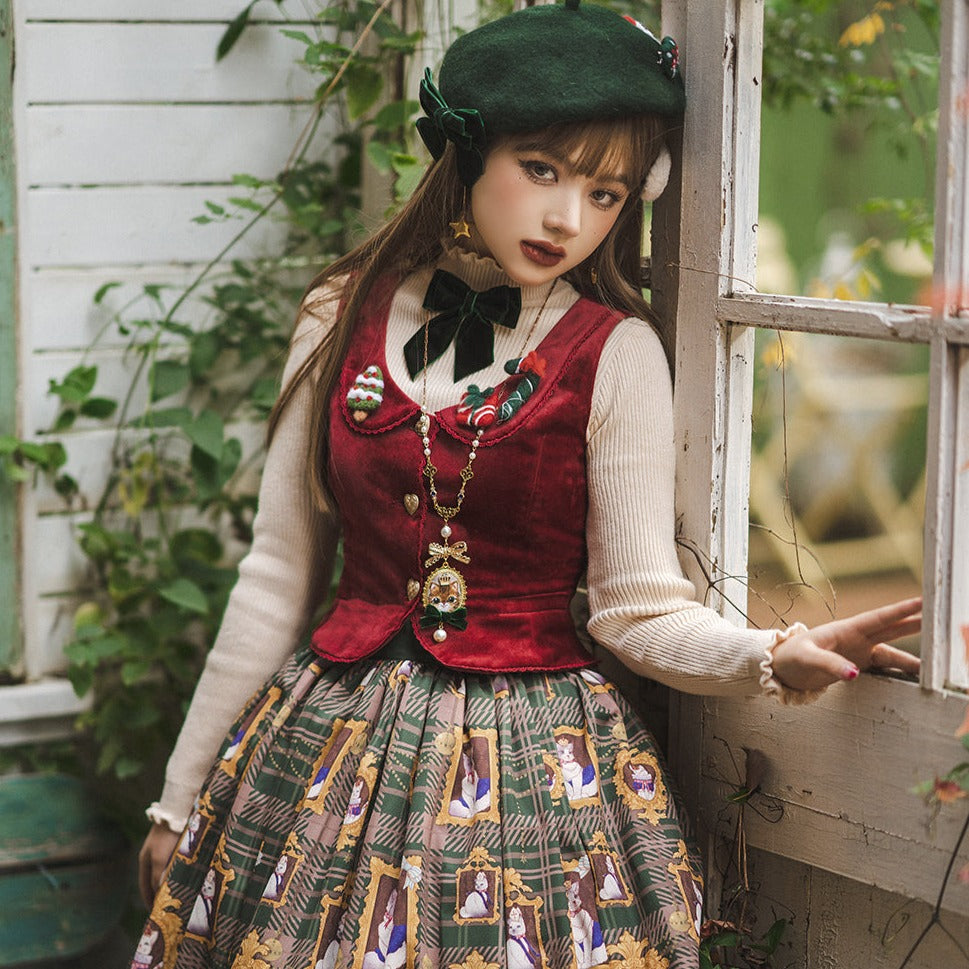 【予約販売】ベルベットの秋色クラシカルベスト