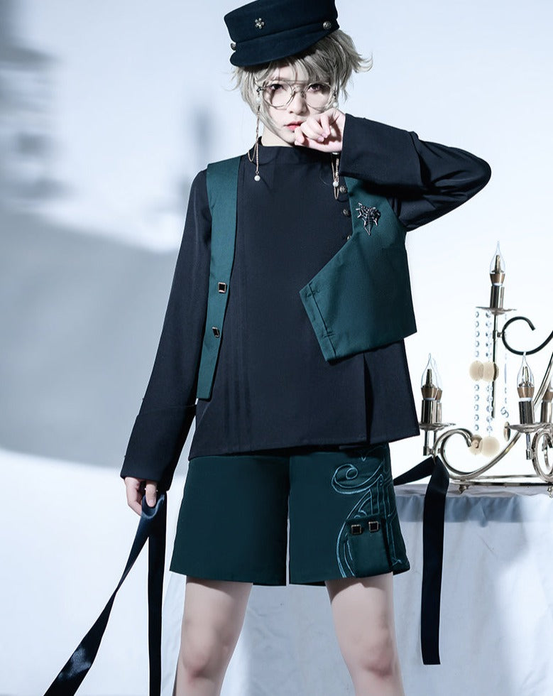 Prince Lolita English Style Dark Green Vest