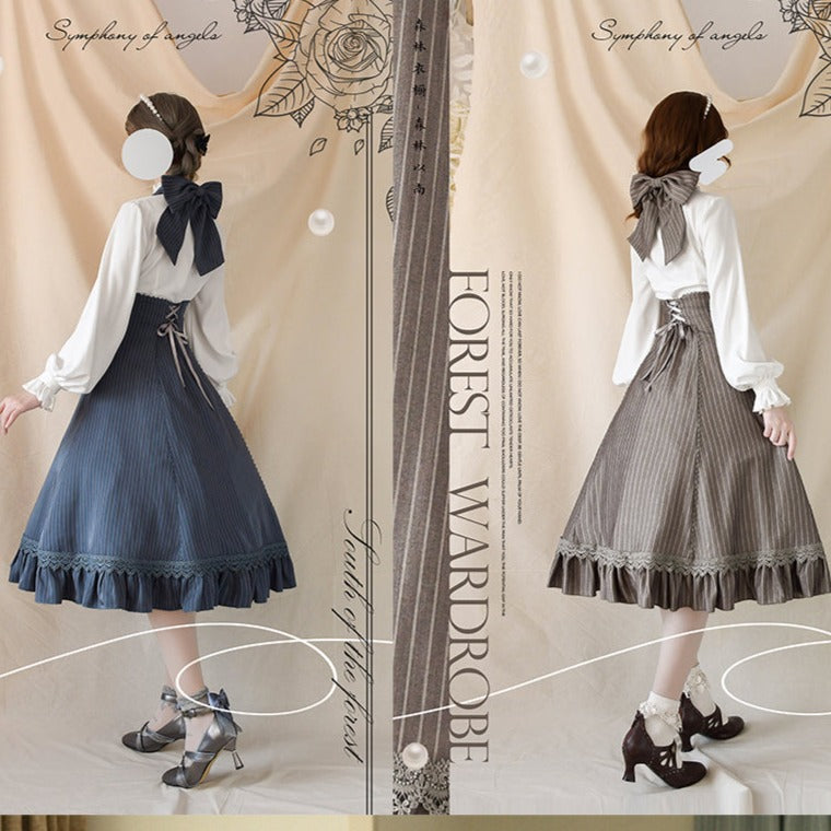 Classical 2way high waist jumper skirt