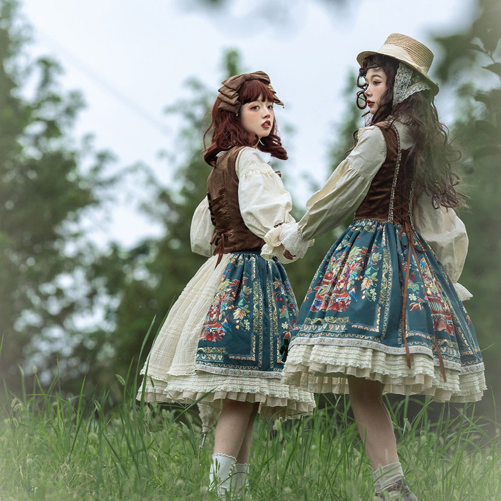 [Pre-order] Bavarian Girl Country-style Skirt [Short Type]