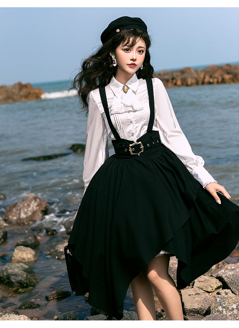 【予約販売】Tomorrow's Pledge 制服風ストラップスカートセットアップ