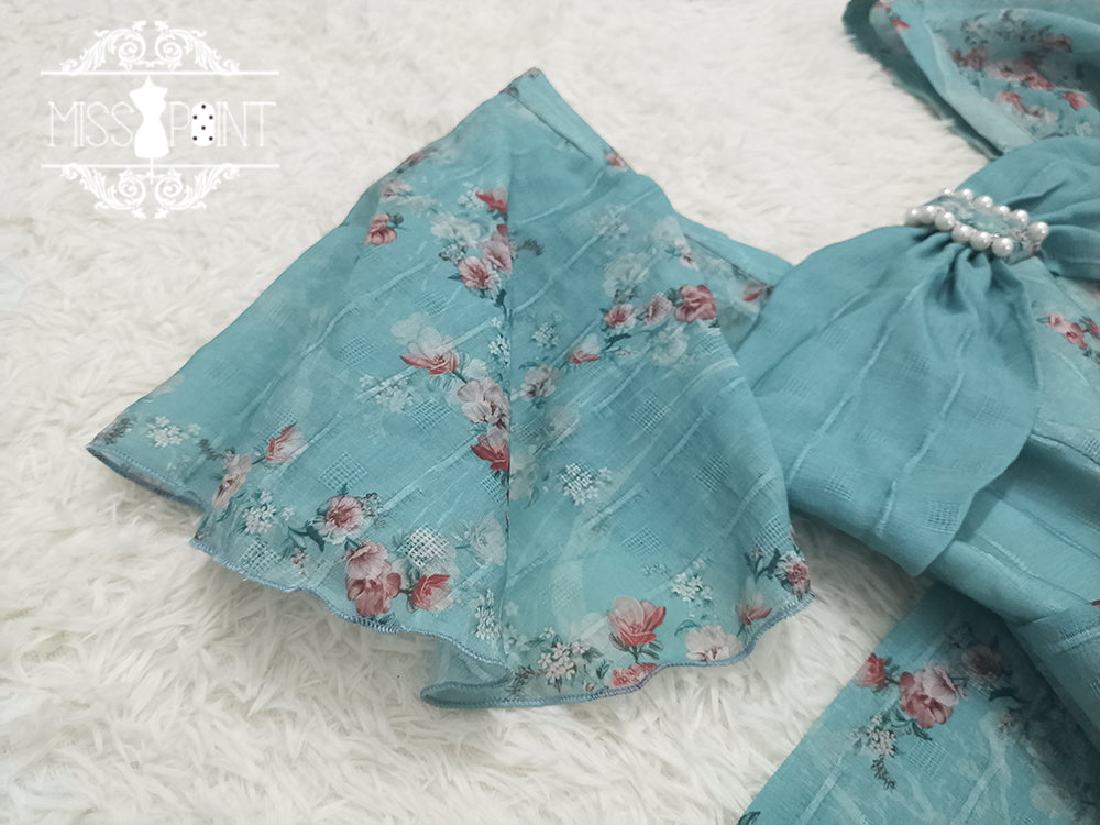 【予約販売】花海棠のフロントリボンクラシカルワンピース
