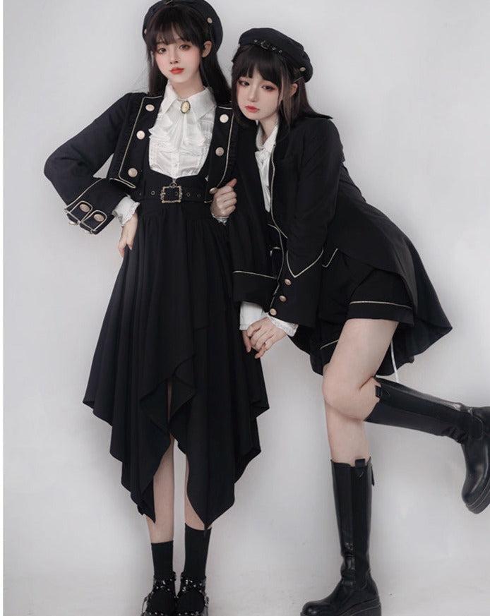 【予約販売】Tomorrow's Pledge 制服風ストラップスカートセットアップ