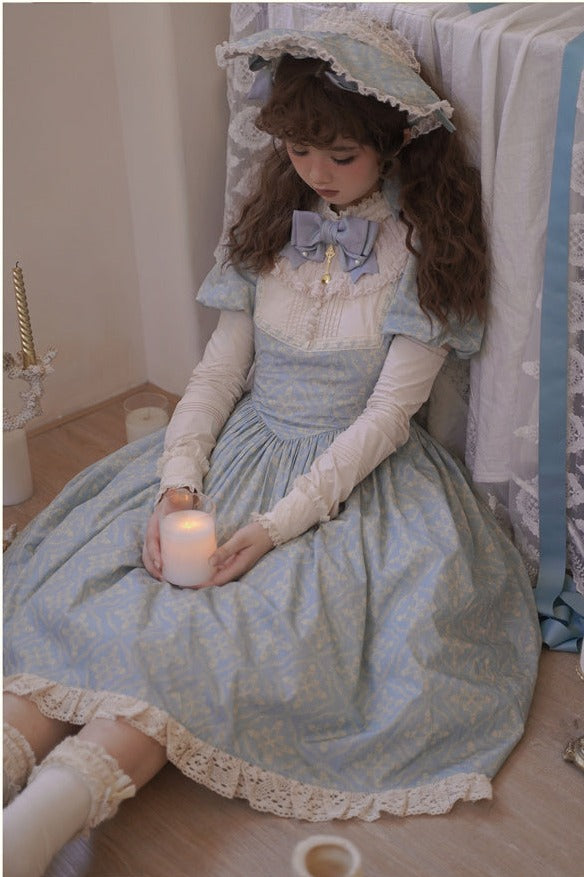 Wonderland Paradise アンティーク調コットンワンピース 付け袖付き