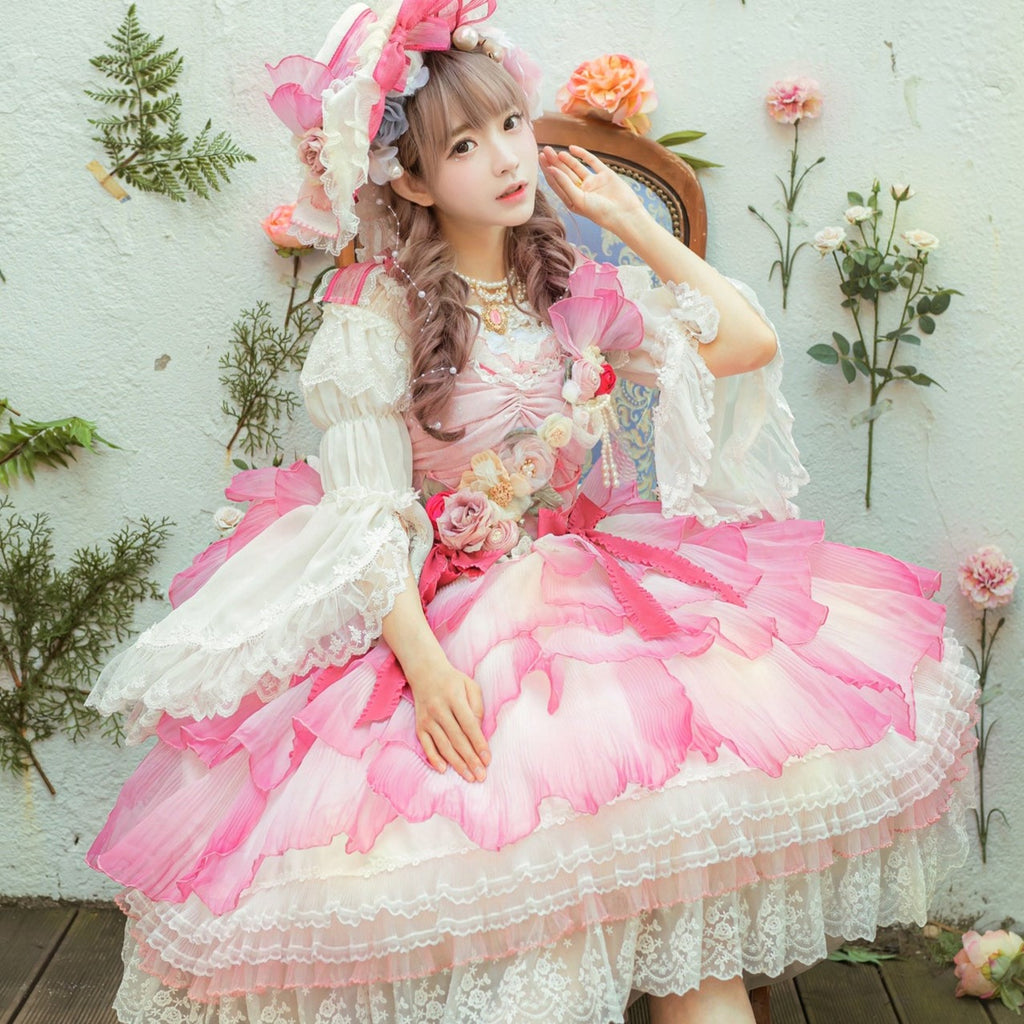 シフォンレースの姫袖プリンセスブラウス【合わせ買い＆クーポン入力で20%off】