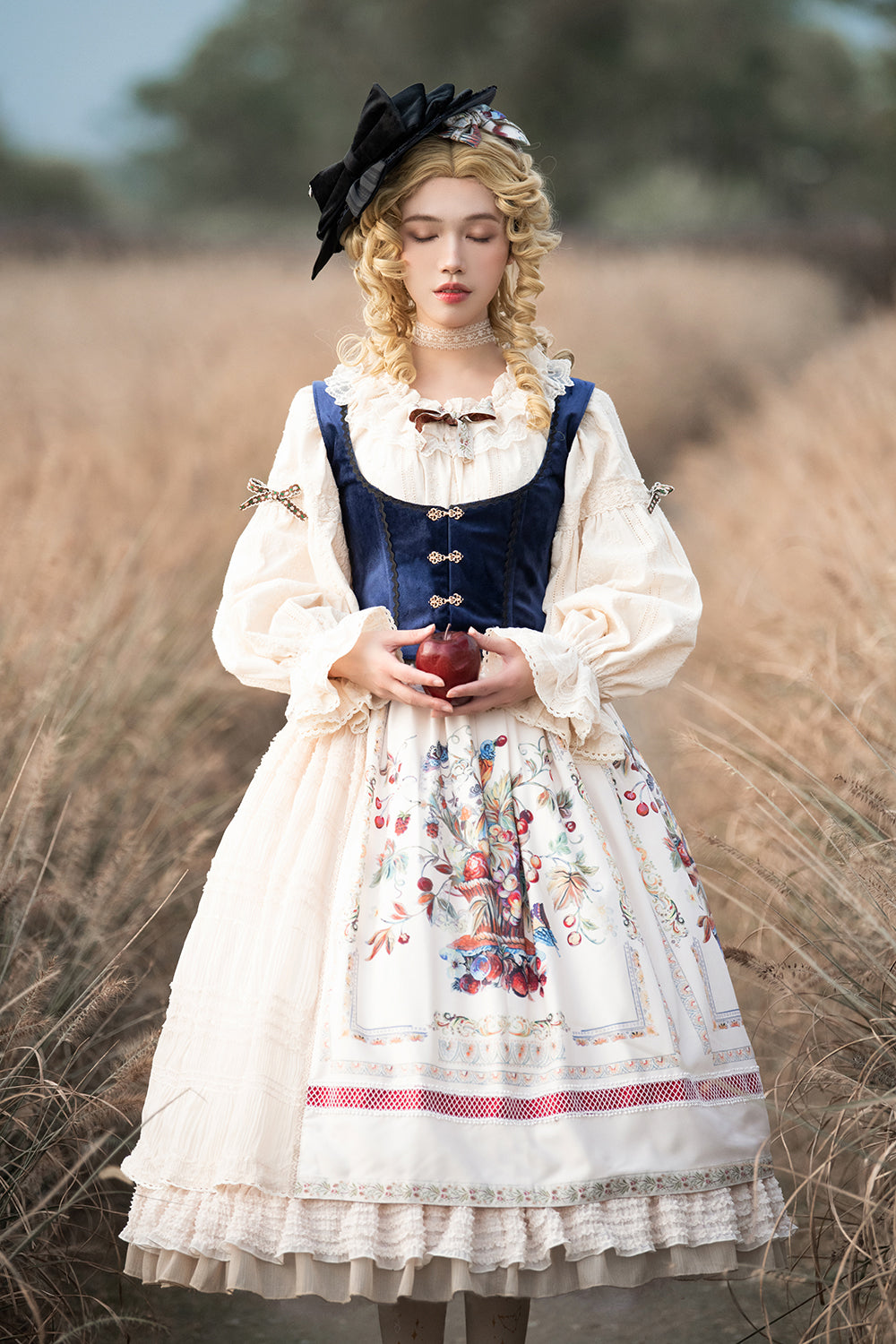 【予約販売】バイエルンの少女 カントリー風スカート［ロングタイプ］
