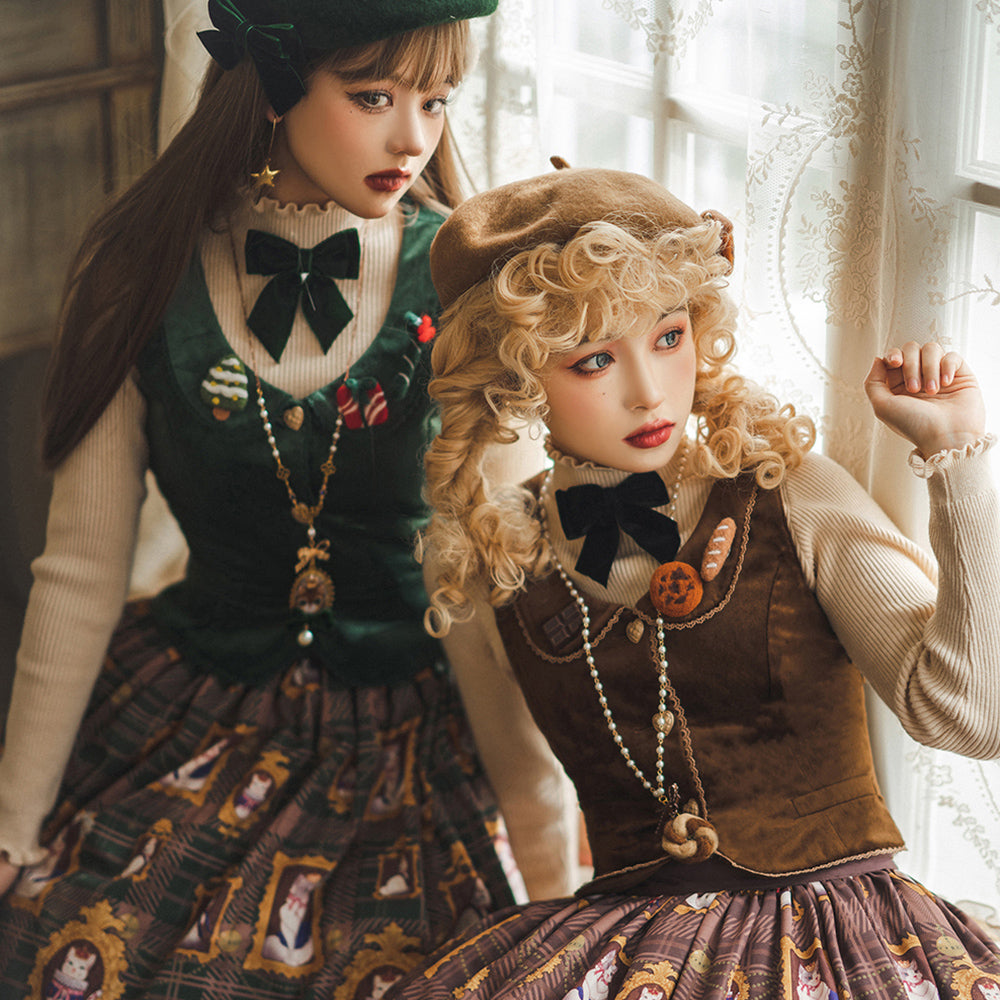 【予約販売】ベルベットの秋色クラシカルベスト