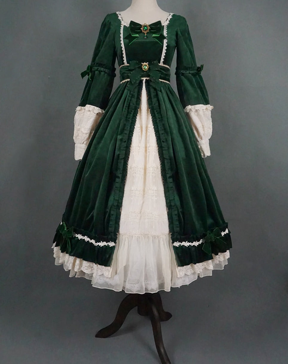 [Reservation sale] Portrait of a lady Elegant velvet dress