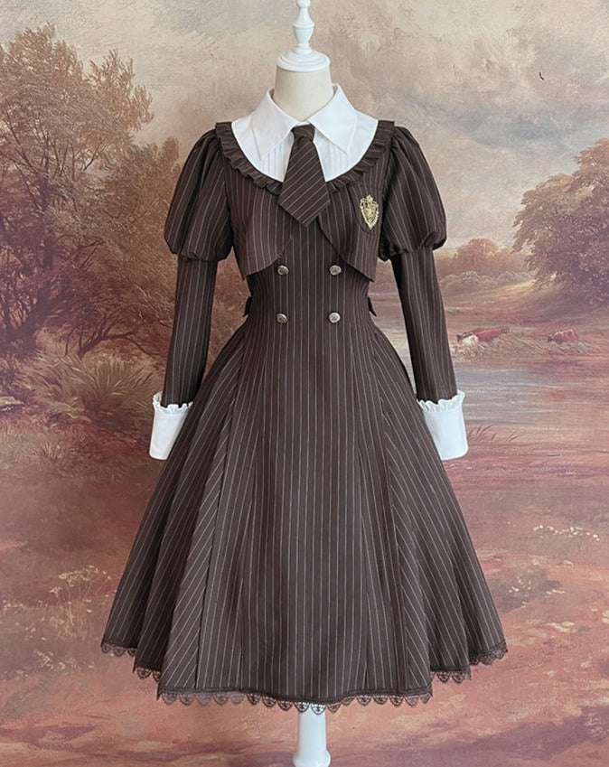 【予約販売】制服風 フェイクレイヤードワンピース