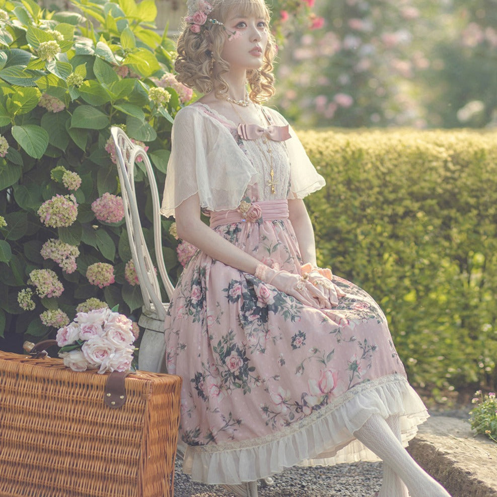 【予約販売】Rose Garden フライングスリーブ クラロリ ワンピース