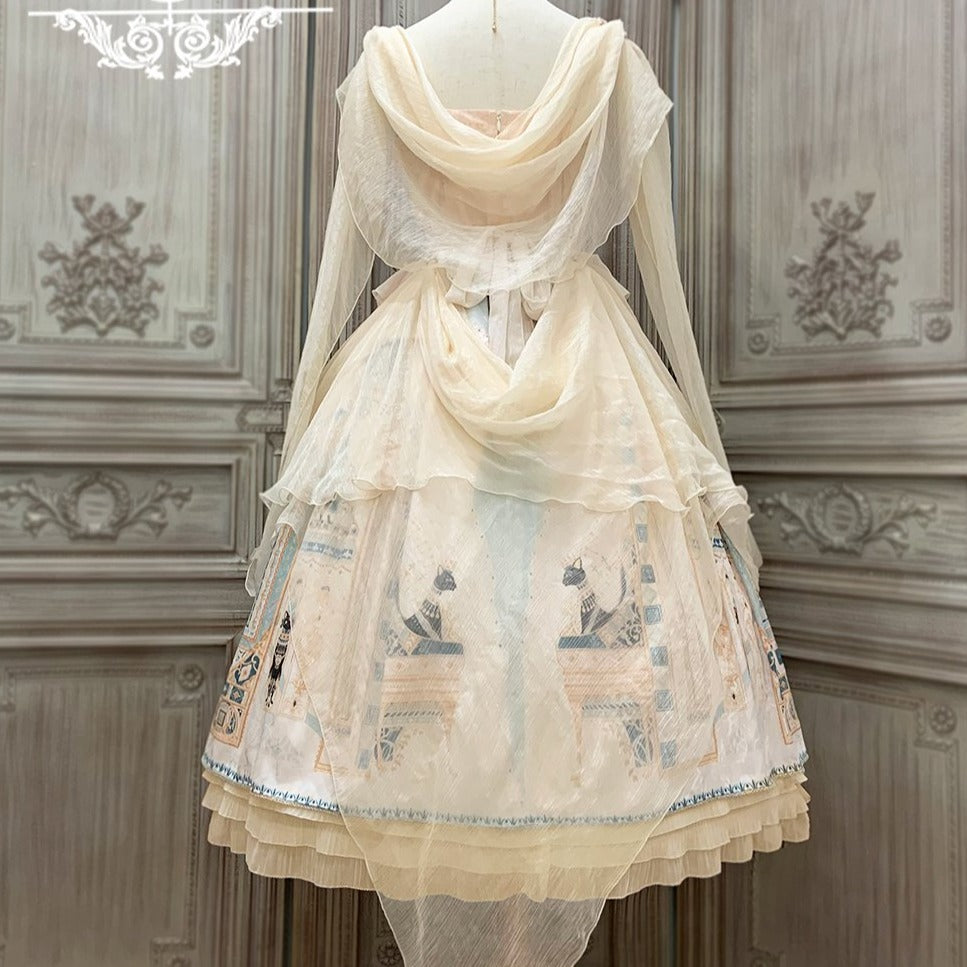 【予約販売】Twilight エジプト風ロリィタ 豪華ショール付きジャンパースカート