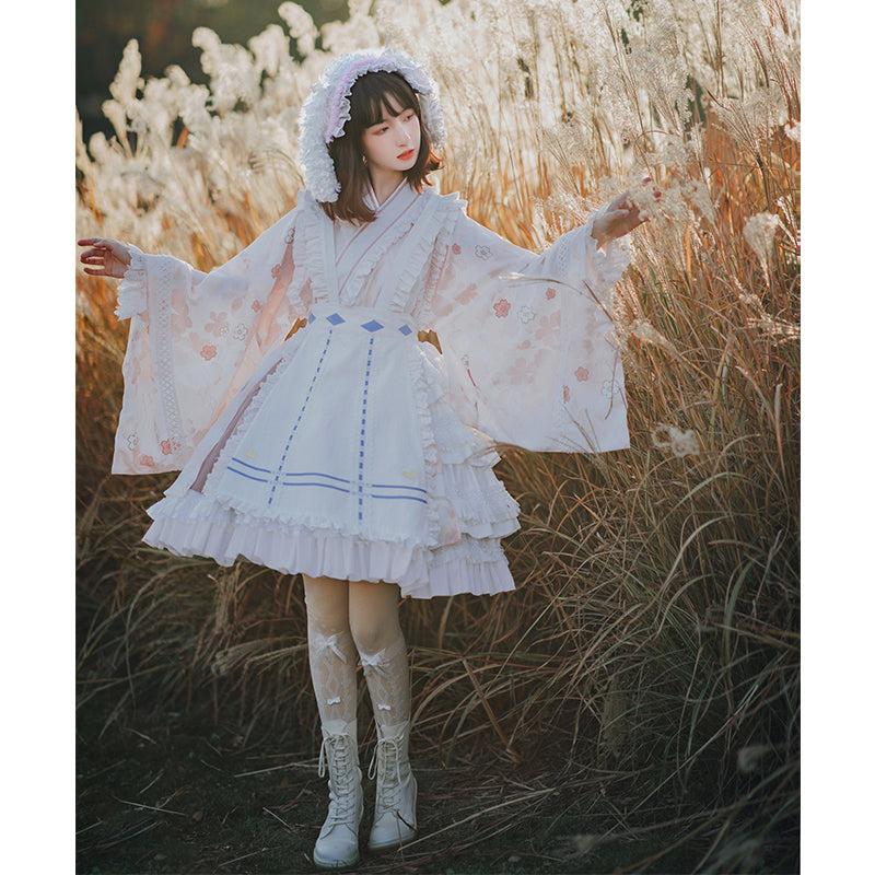 Japanese Style Sakura Pink Kimono Lolita Dress