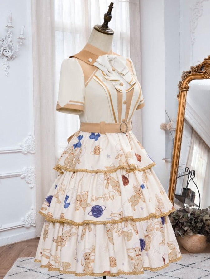 [Pre-order] Small Bunny College Style Lolita Dress