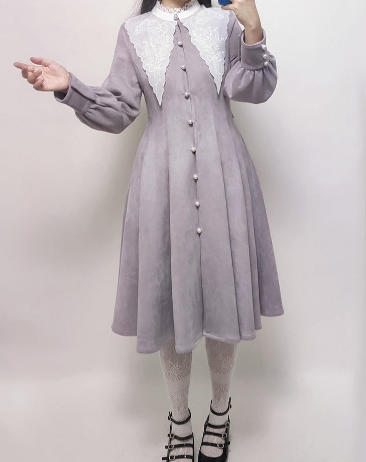 鈴蘭の刺繍襟 クラシカルワンピース – ロリータファッション通販RonRon
