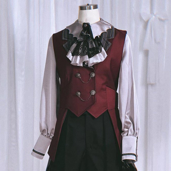 Prince Lolita Knight Style Frill Tie Blouse 