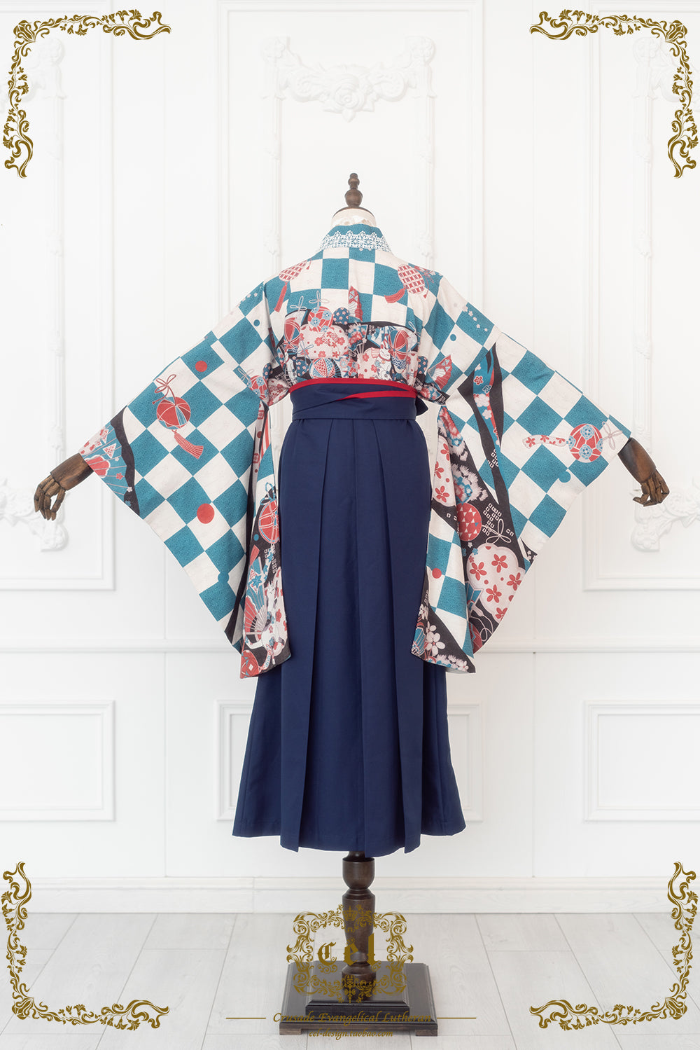 Japanese-style print and lace kimono-style tops [20% off when purchased together]