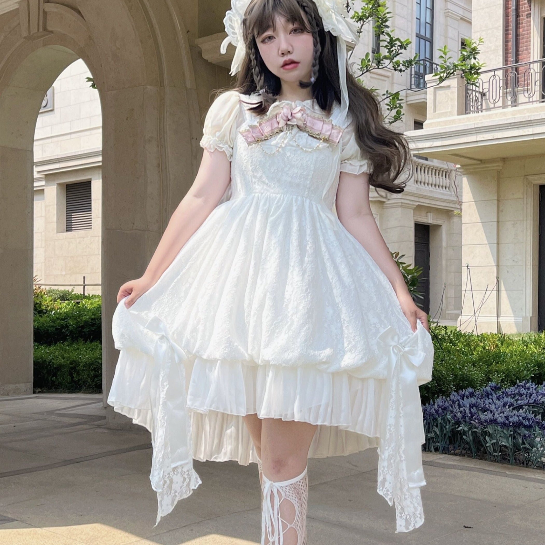 Flower bloom バルーン ジャンパースカート – ロリータファッション