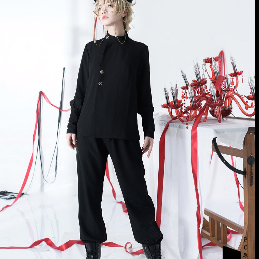 [Pre-order] Black Knight Prince embroidered pants