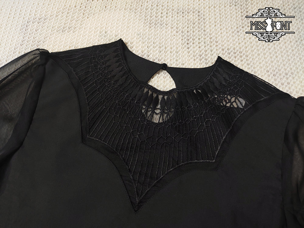 【予約販売】Twilight エジプト風ロリィタ シアー刺繍ブラウス