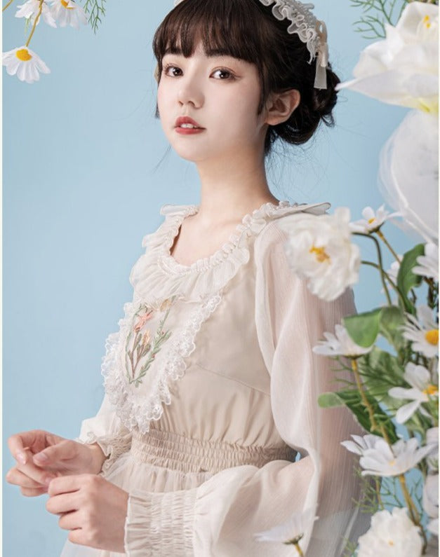 Ivory-colored classical lolita dress