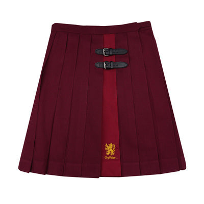 Hogwarts School of Witchcraft and Wizardry Leather Buckle Pleated Skirt