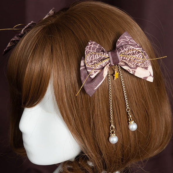 【unaちゃん着用】Dragon Dream 華ロリジャンパースカート ヘアアクセ付き