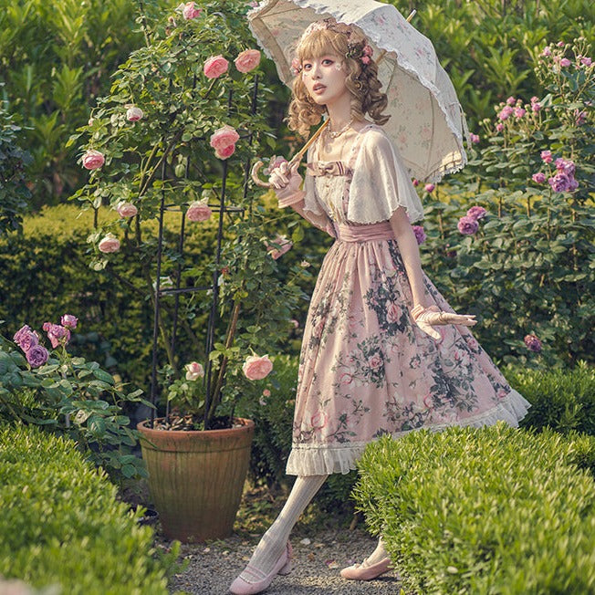 【予約販売】Rose Garden フライングスリーブ クラロリ ワンピース
