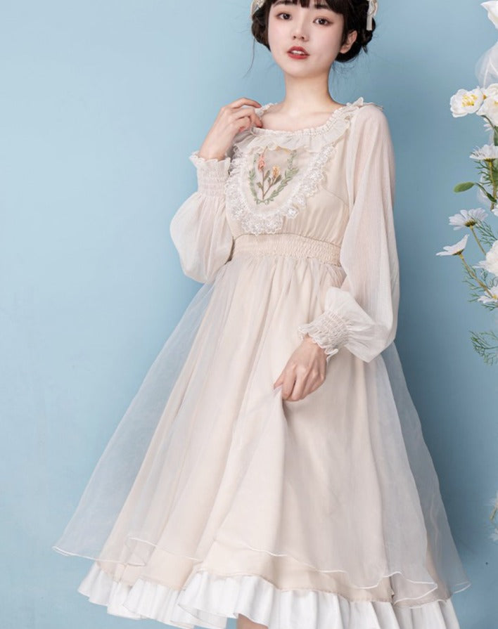 Ivory-colored classical lolita dress