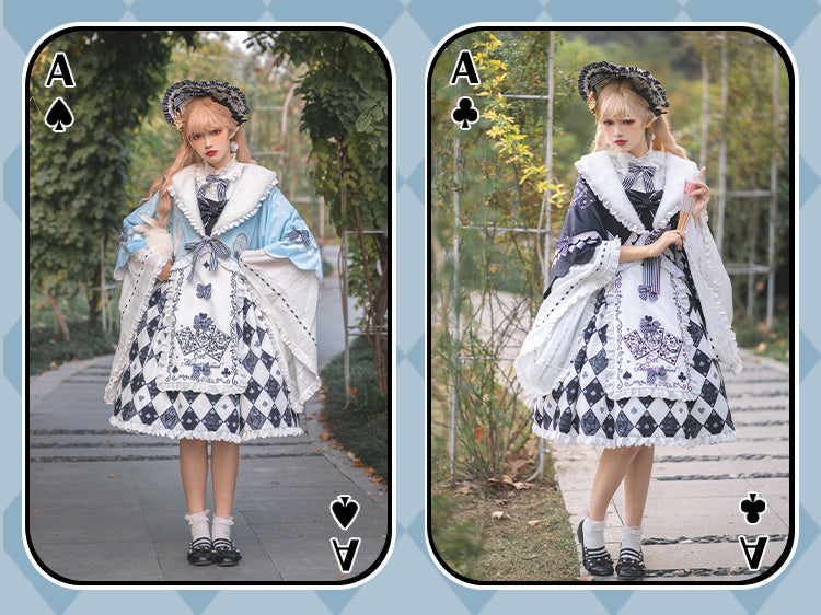 Alice in Wonderland Japanese loli jumper skirt and blouse