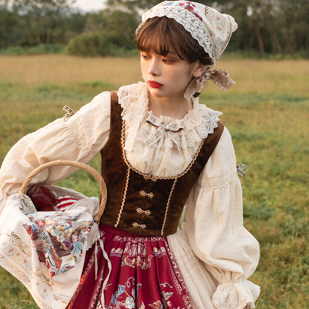 【予約販売】バイエルンの少女 カントリー風ボーンベスト
