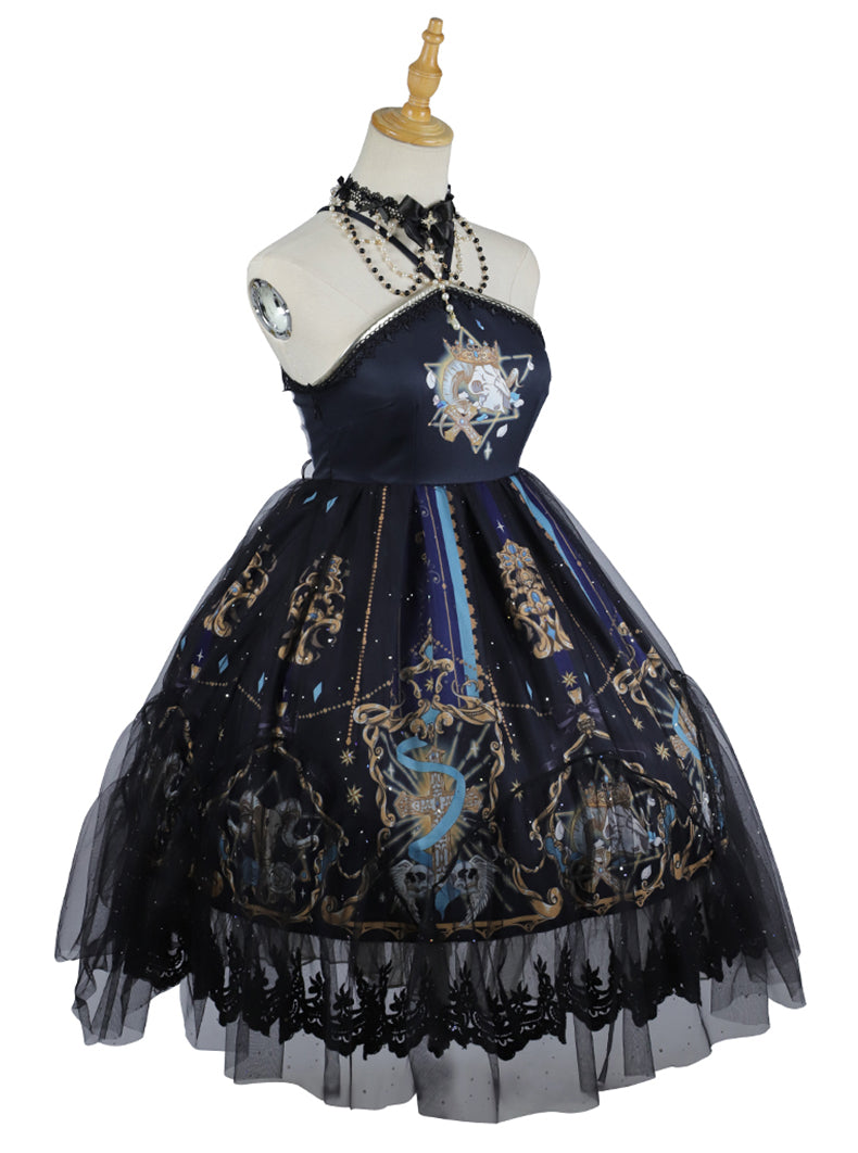 【予約販売】ゴシック ダークブラックロリータドレス