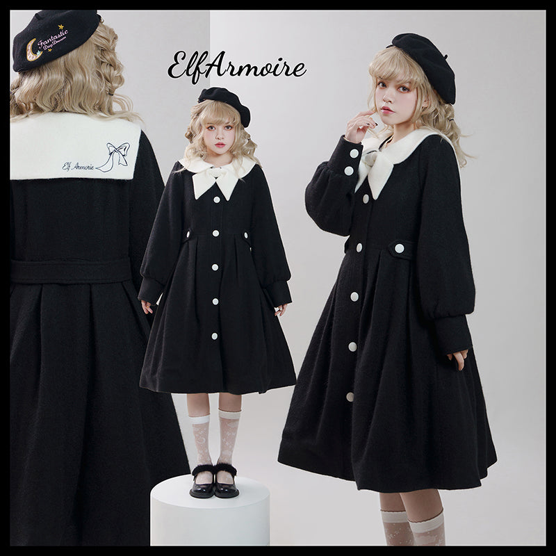 sailor collar girly coat