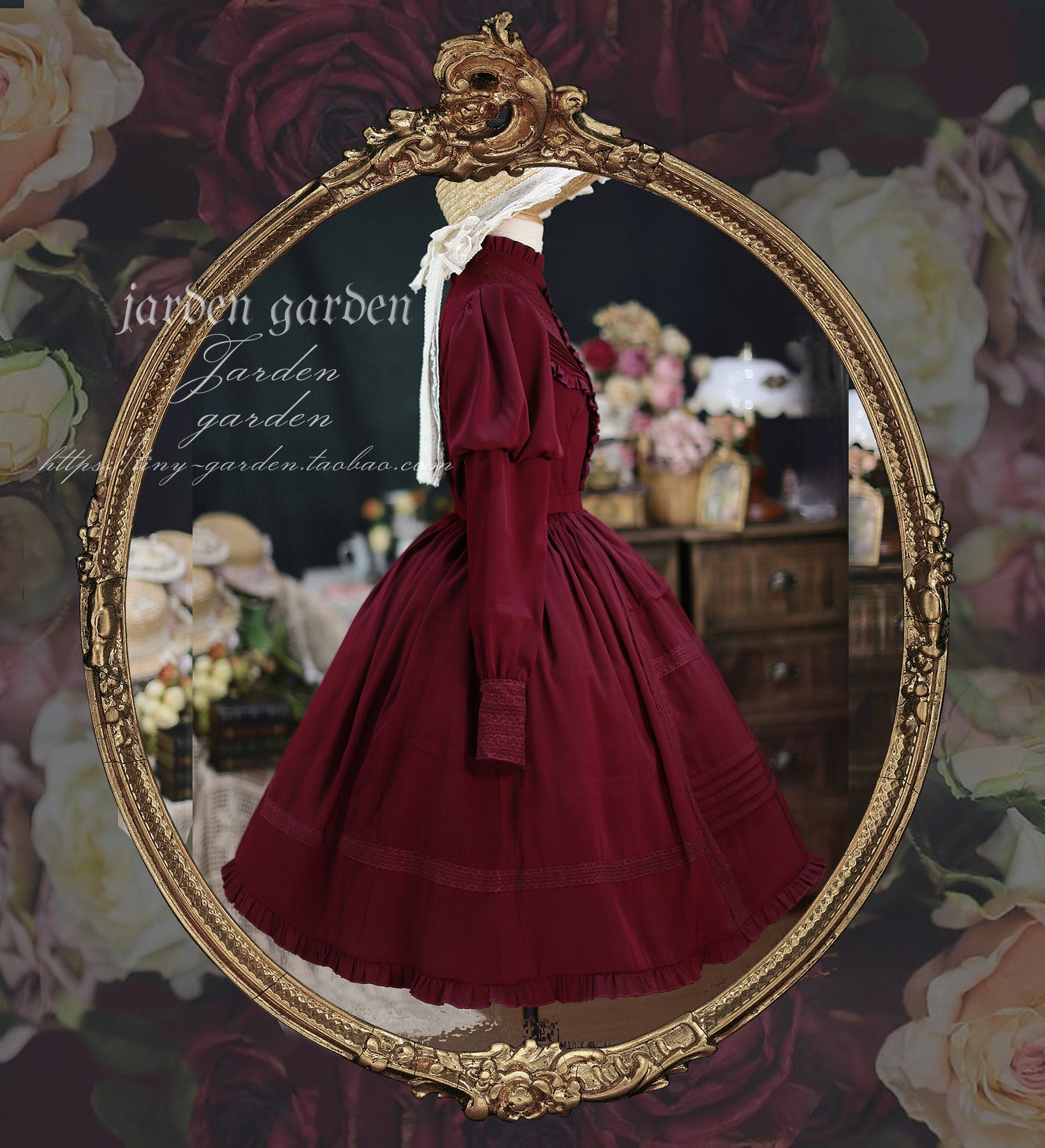 【予約販売】Black Forest クラシカルジゴ袖ワンピース
