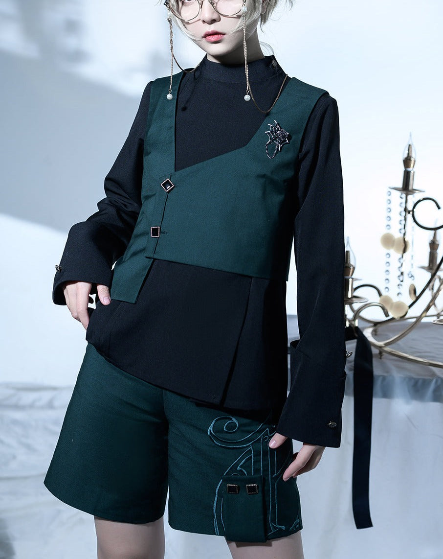 Prince Lolita British Style Dark Green Short Pants