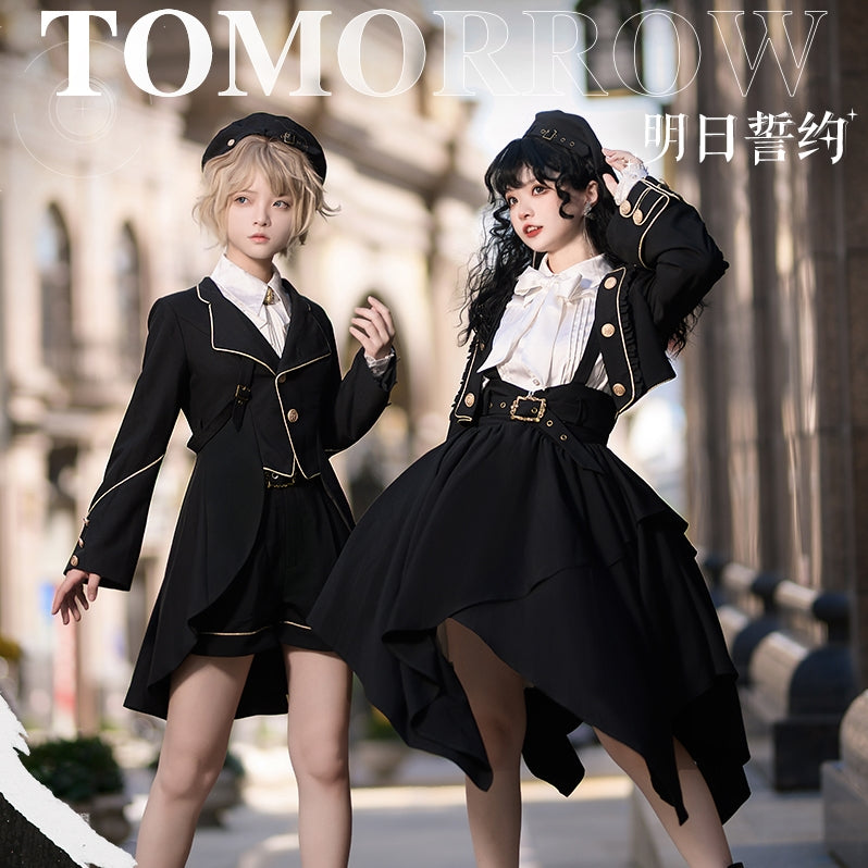 【予約販売】Tomorrow's Pledge 制服風ストラップスカートセットアップ