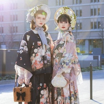 和ロリ苔桃の花咲くエレガント羽織