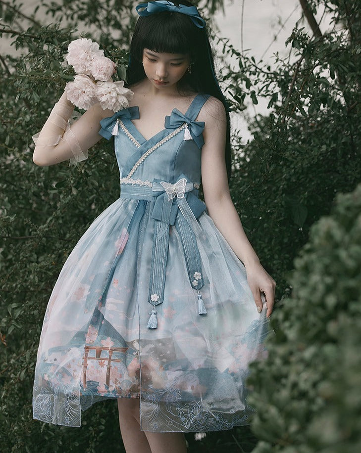 桜の国のアリス 和ロリジャンパースカート – ロリータファッション通販