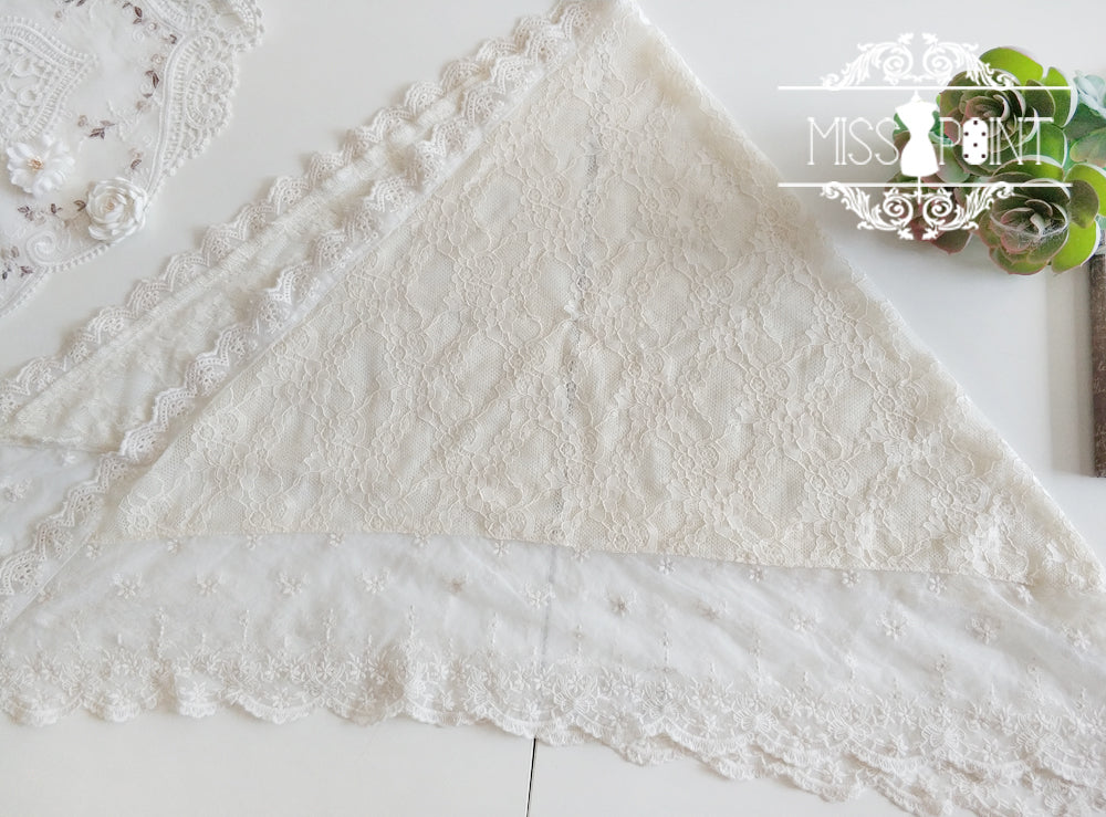 British classical lace triangle shawl