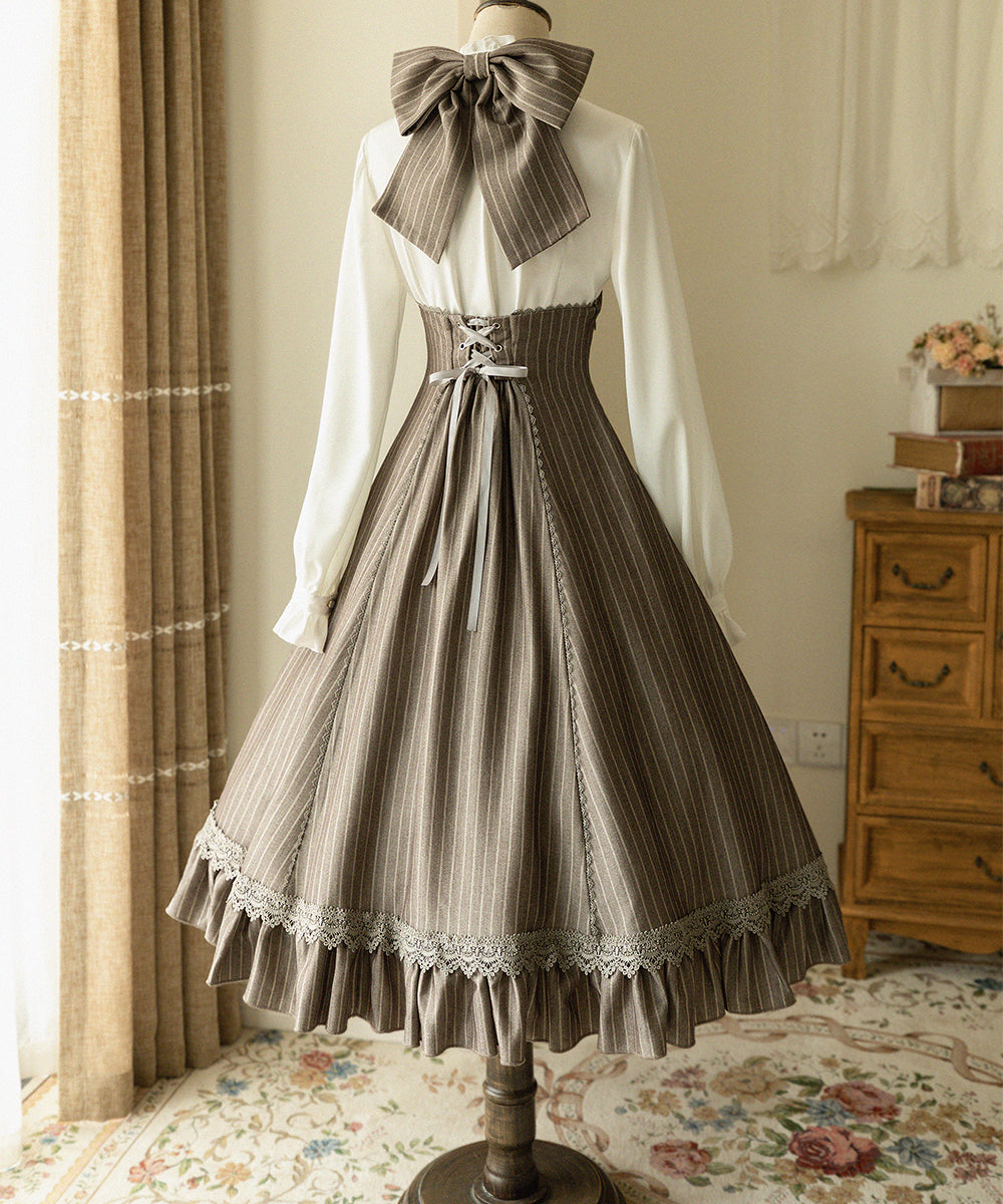 Classical 2way high waist jumper skirt