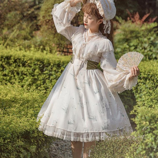 Chiffon Flower Lolita Dress Swaying in the Wind