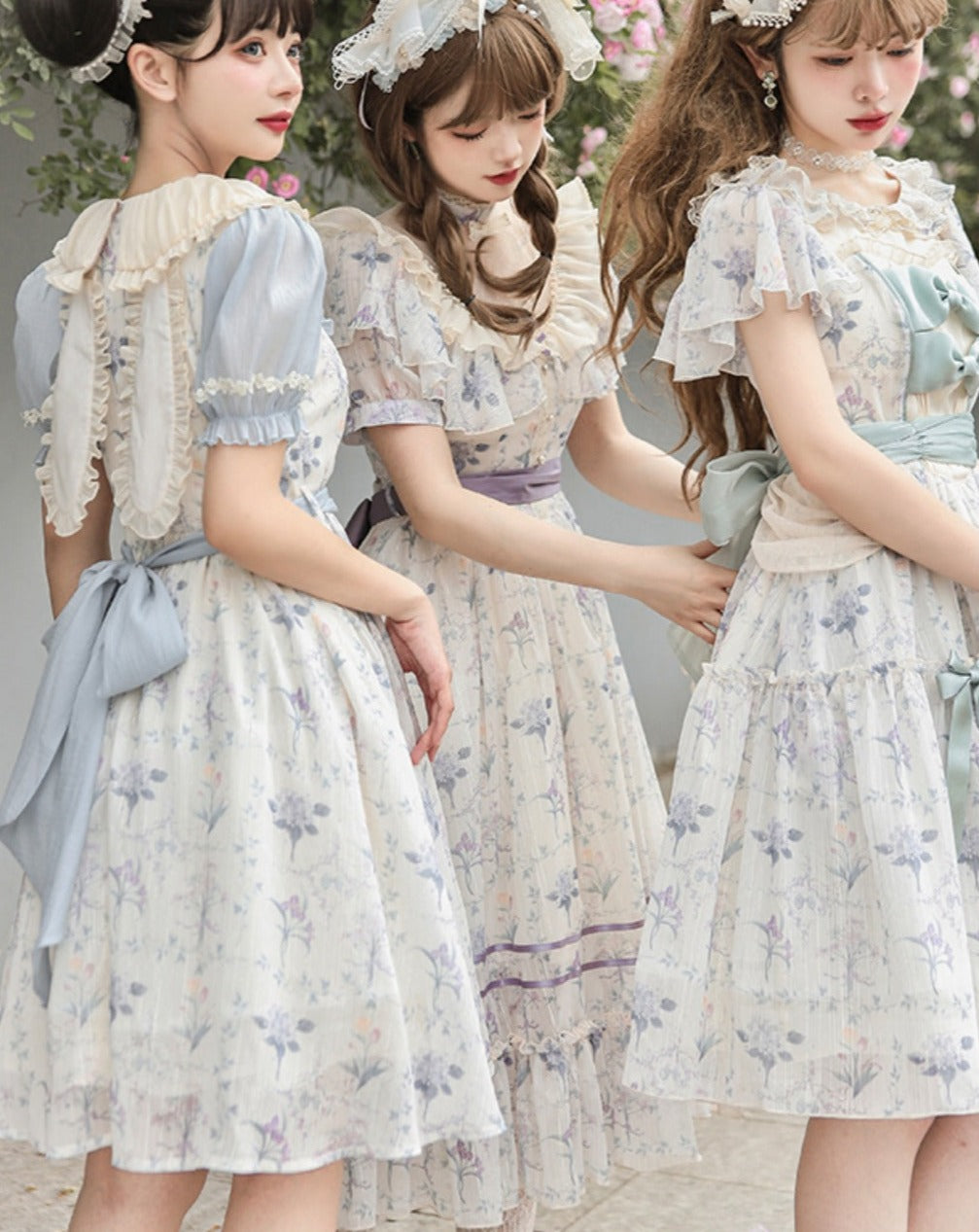 Summer Flower Wall Classical Dress All 3 types
