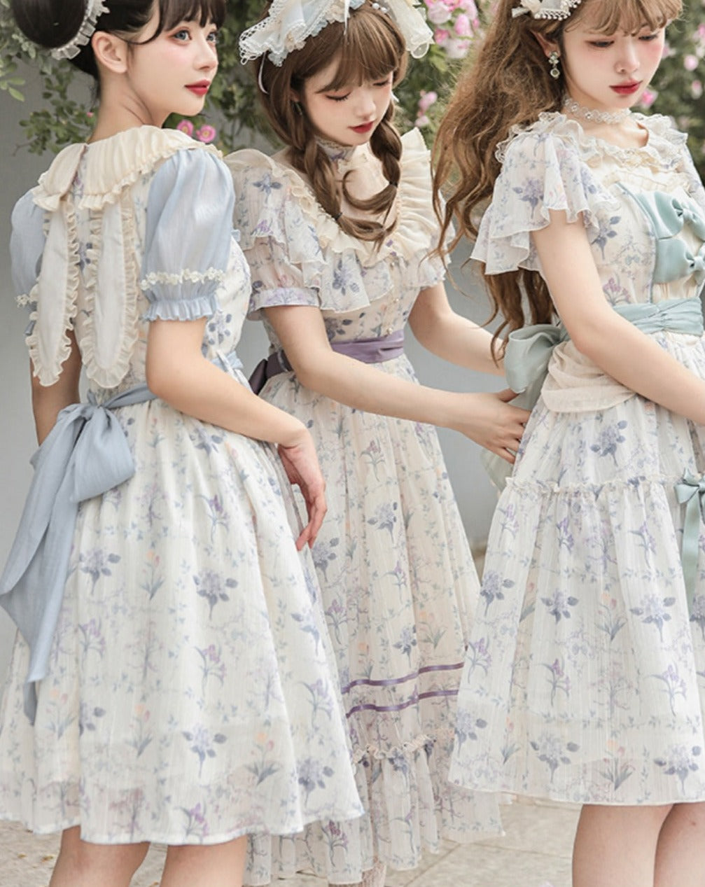 Summer Flower Wall クラシカルワンピース 全3タイプ